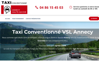 Taxi conventionné (VSL) à Annecy : un nouveau site internet dédié !